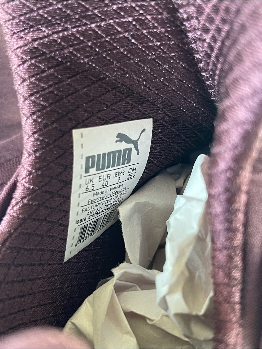 Puma Fierce KRM Kylie Jenner High-Top Slip-On Sneakers “Winetasting” Size 9 US W - Picture 9 of 10